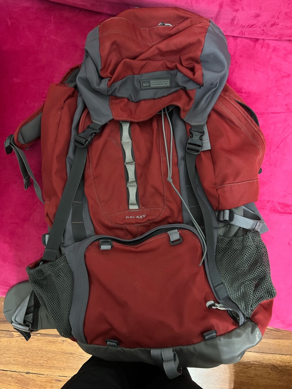 REI Galaxy Red and Gray Outdoor Backpack